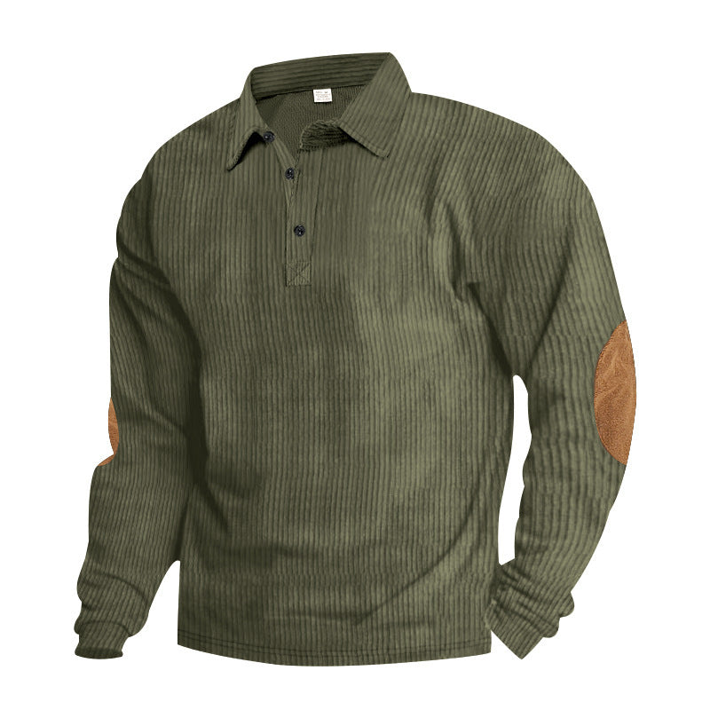 T-shirt Long Sleeve Corduroy Army Green