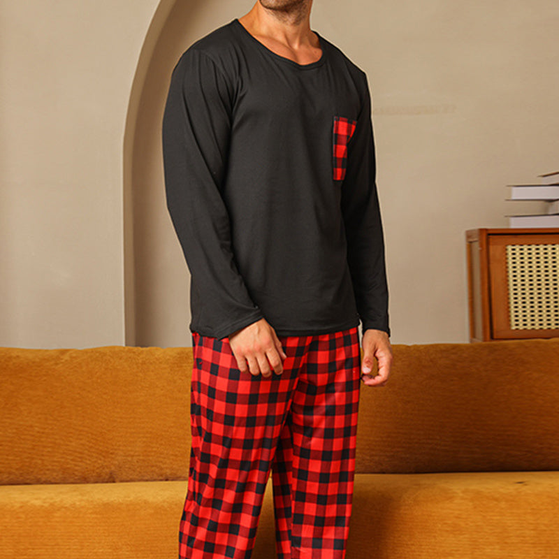 Ice Silk Long Sleeve Long Pants Pajama Set