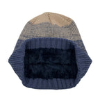 Mixed Color Plus Fluff Knitted Hat