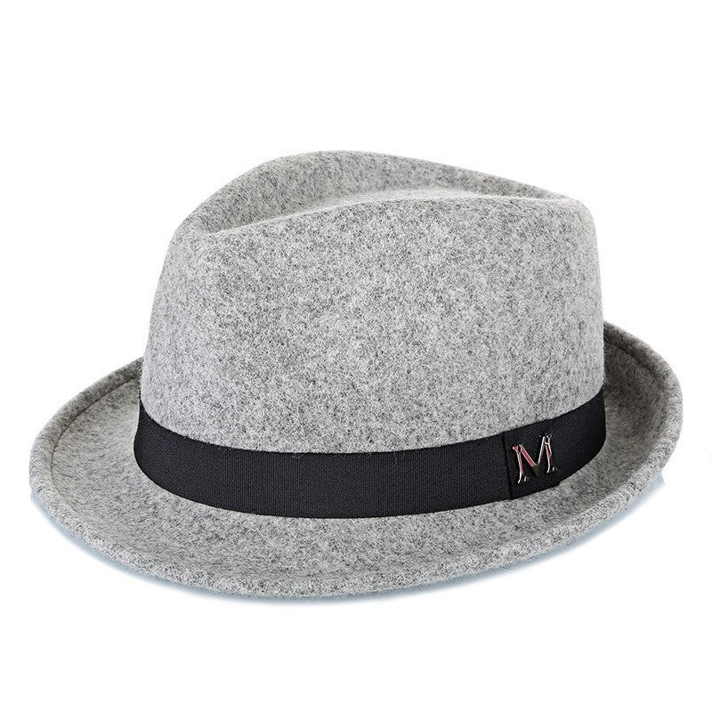 Billycock Warm Outdoor British Jazz Hat Mixed Light Gray