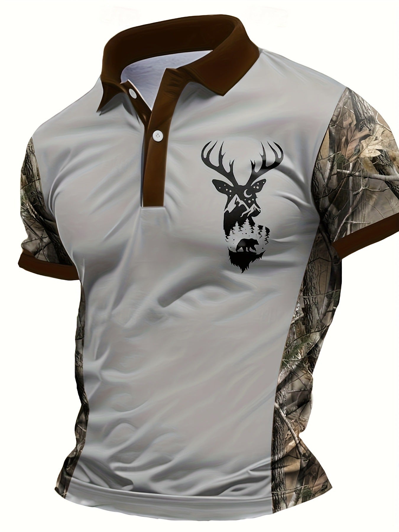 Lapel Button Short-sleeved Polo Shirt MB13BH250617Y082