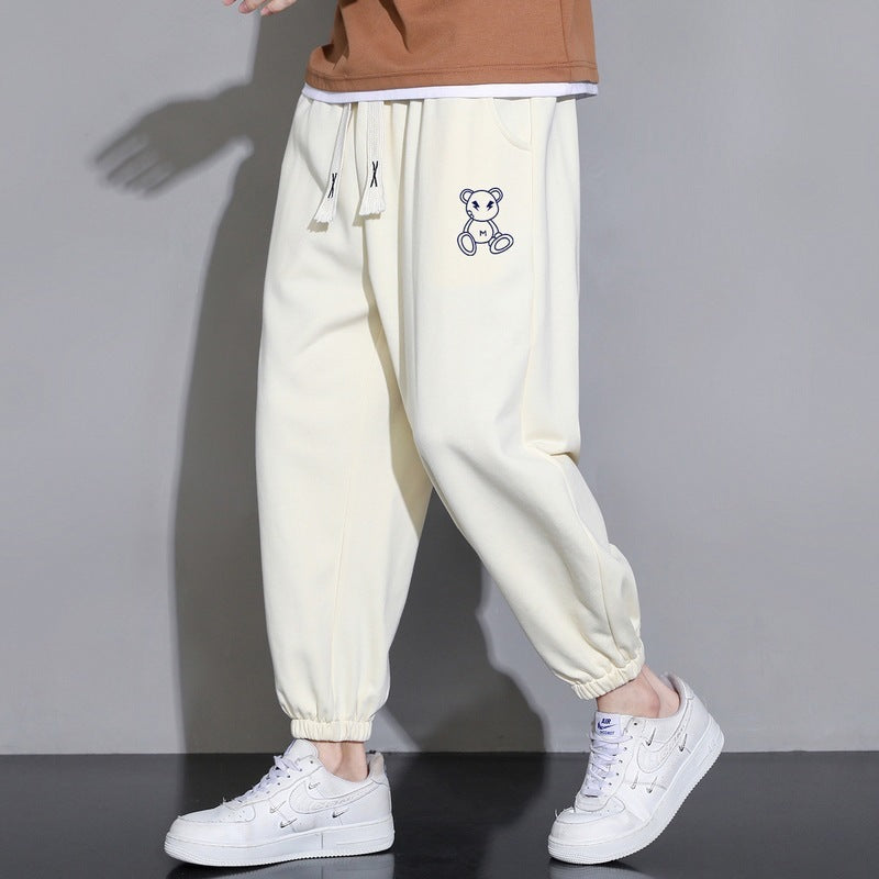 Cropped Casual Loose Pants 901 Spring And Summer Apricot