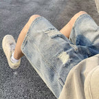 Tattered Jeans Shorts