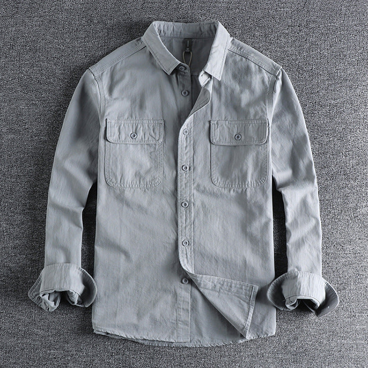 Sense Long Sleeve Shirt Men Light Gray