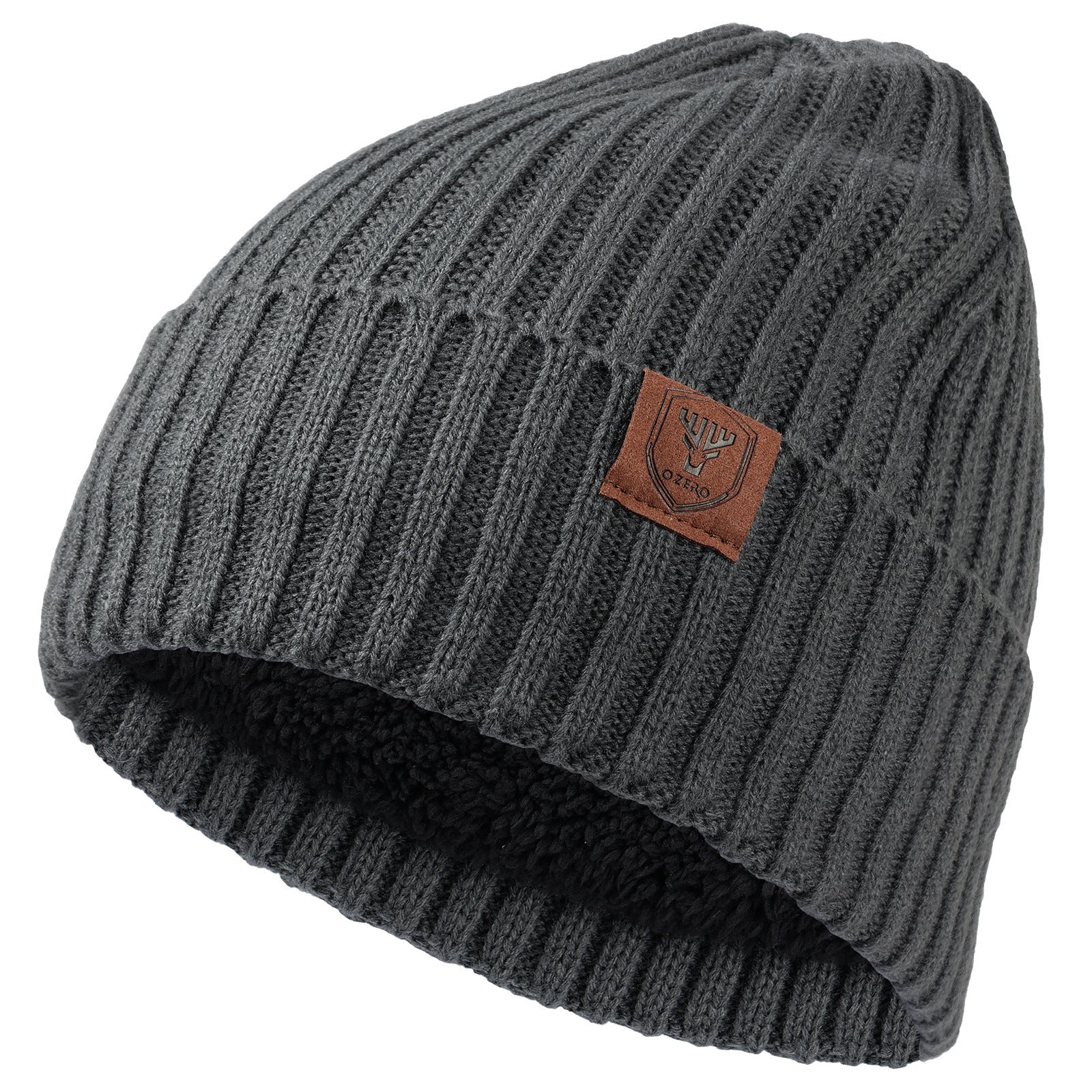 Big Head Circumference Warm Ear Protection Men's Woolen Cap Light Gray Free Size
