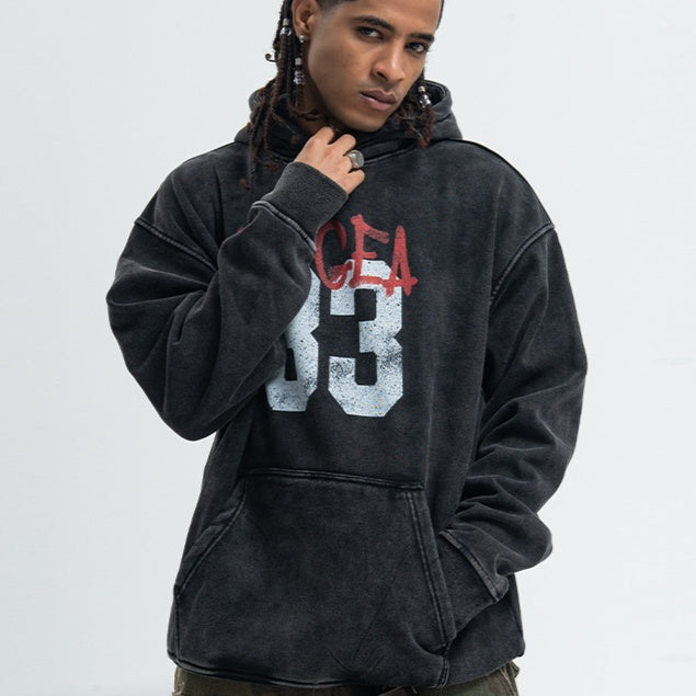 Old Hooded Fleece Lined Sweater
