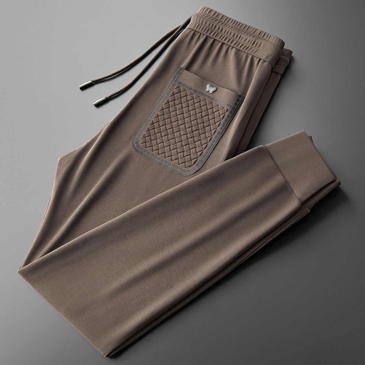 Light Luxury Sports Pants Coffee Color
