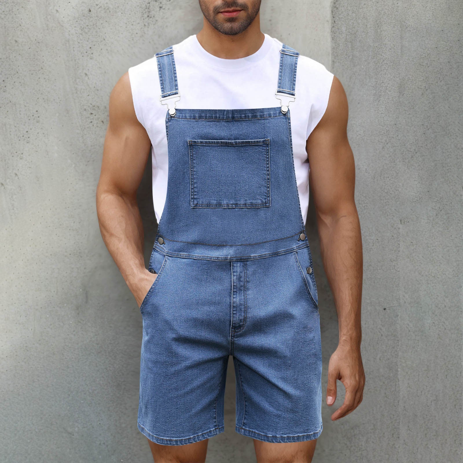 Light Luxury Denim Shorts Dark Blue
