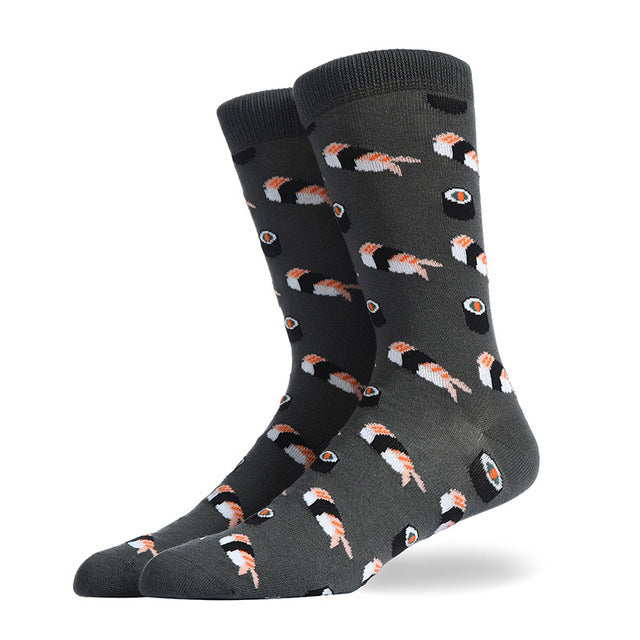 Fashion Creative Hamburger Pizza Alien Men Socks Cute Series K Default