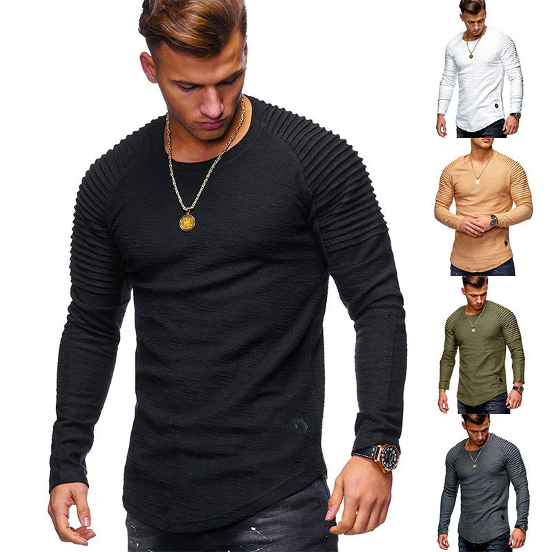 Slim Fit Round Neck Long Sleeves T-shirt