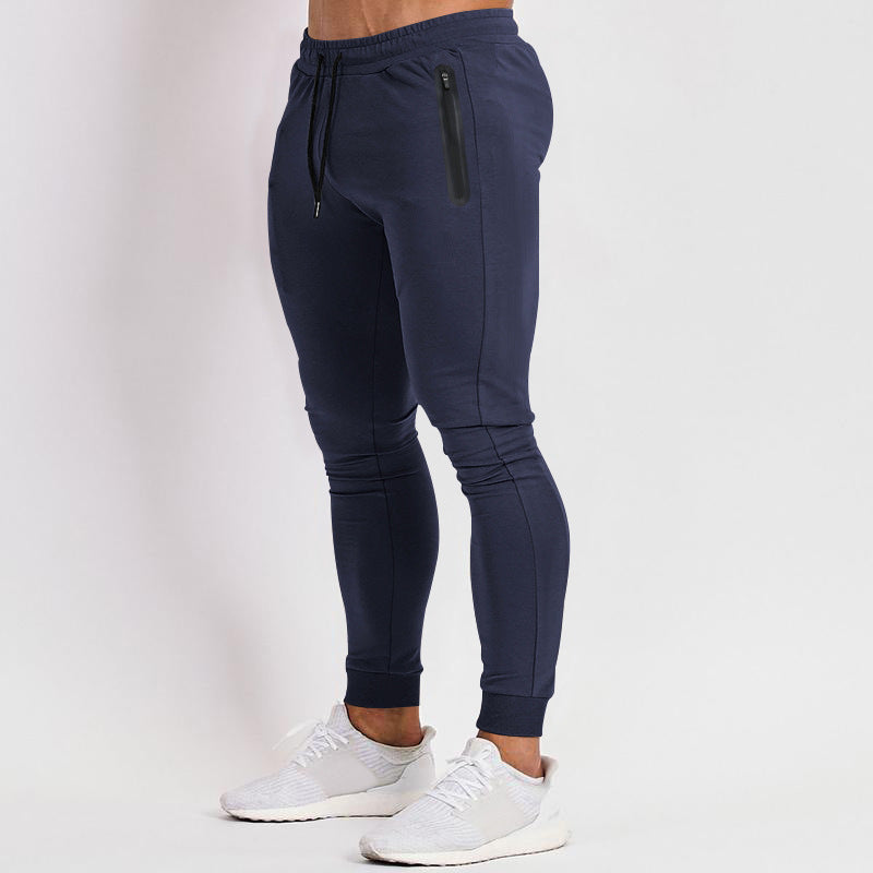 Casual Sports Trousers Fitness Running Pants Navy Blue