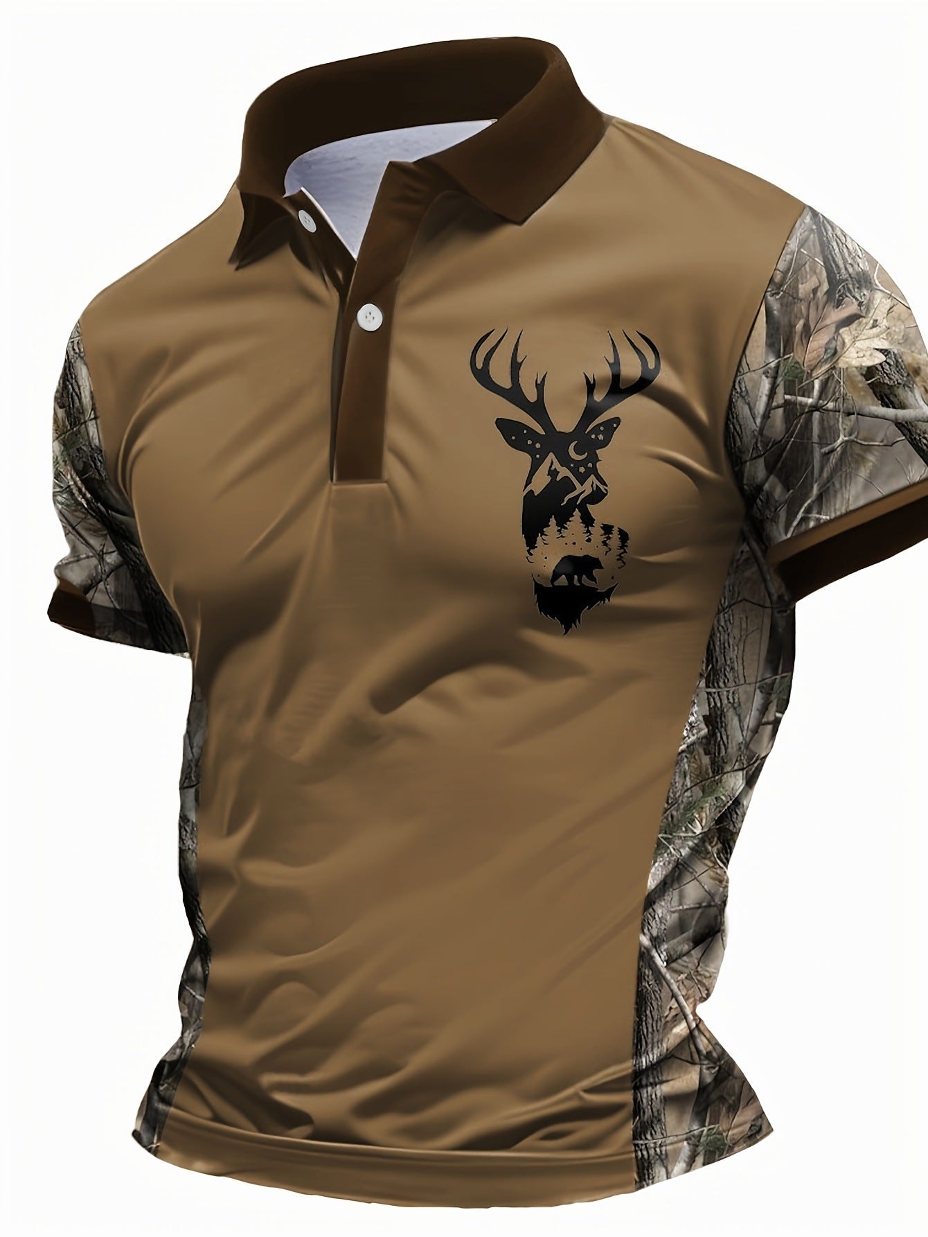 Lapel Button Short-sleeved Polo Shirt MB13BH250617Y083