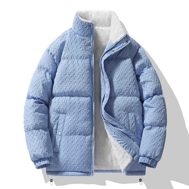 Thickened Cotton-padded Clothes Trendy Casual Blue