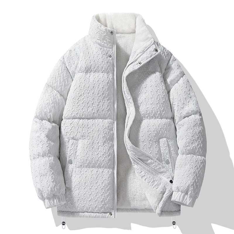 Thickened Cotton-padded Clothes Trendy Casual White