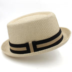 Retro Unisex Sun Shade Straw Hat Beige M