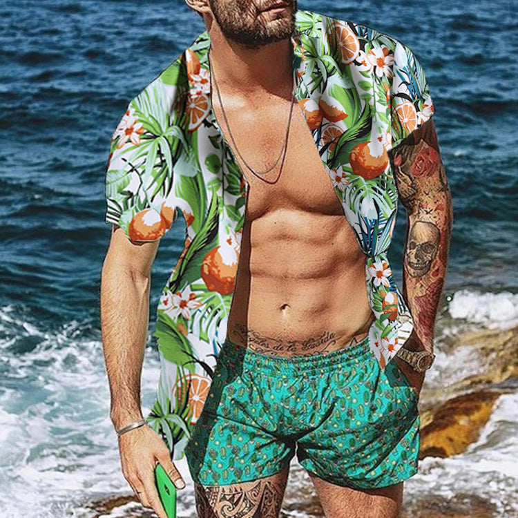 Shirt Hawaiian Lapel Short Sleeves