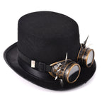 Steampunk Rivet Glasses Top Hat Goth Punk Magic Hat