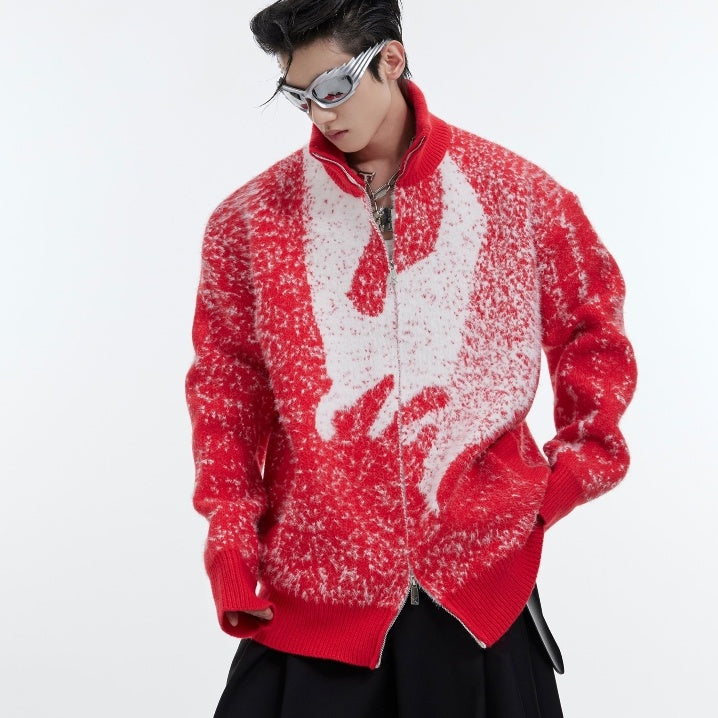 Sweater Loose And Idle Plush Coat red