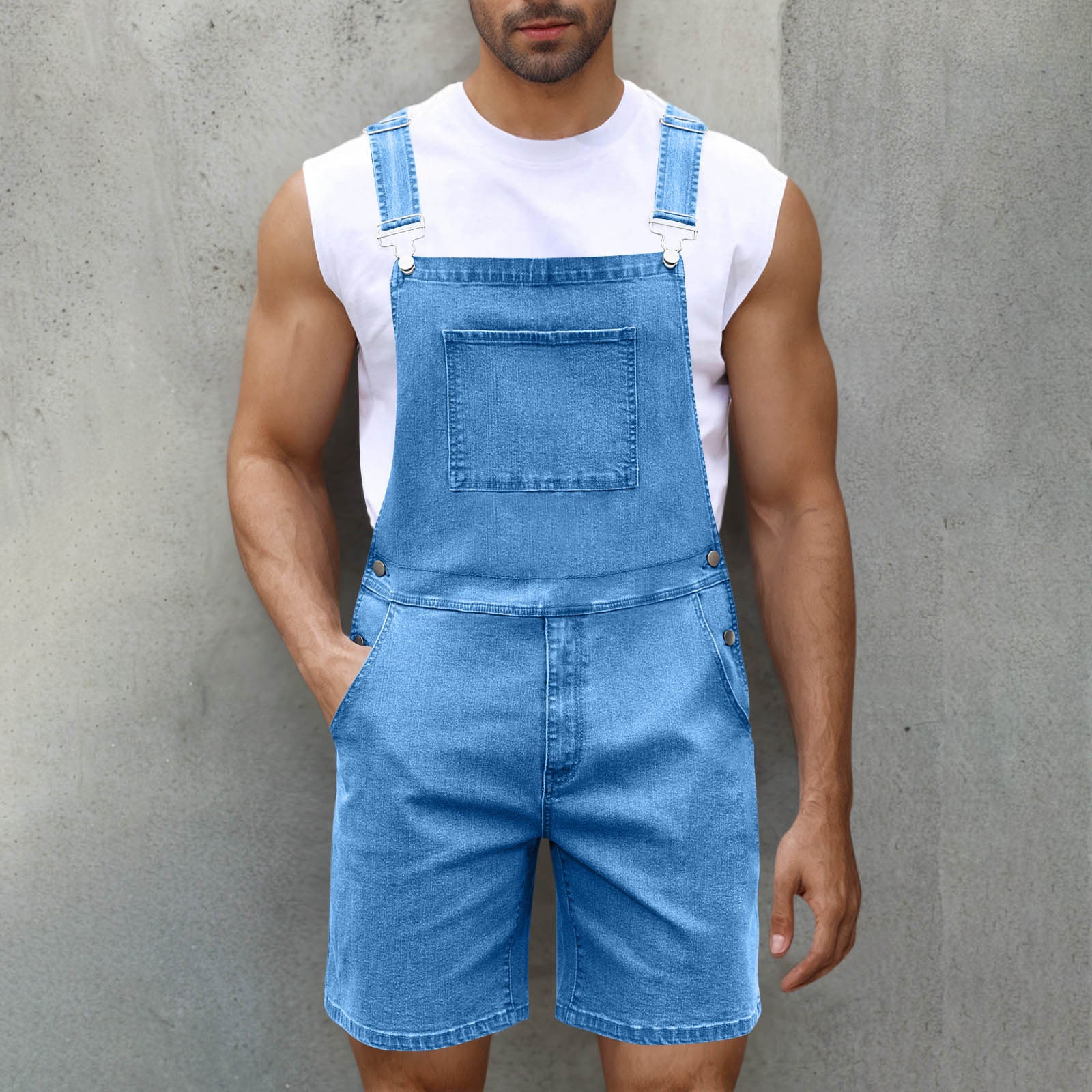 Light Luxury Denim Shorts Light Blue