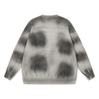 Tie-dyed Distressed Cardigan Sweater
