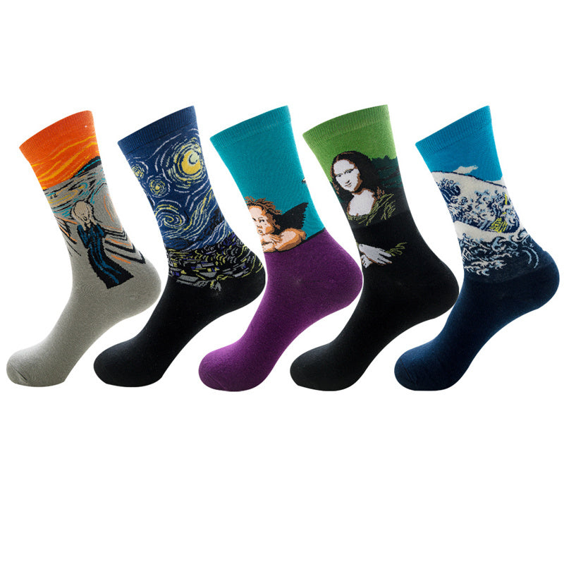 Men's Jacquard Socks AF0812 One size 5Pair