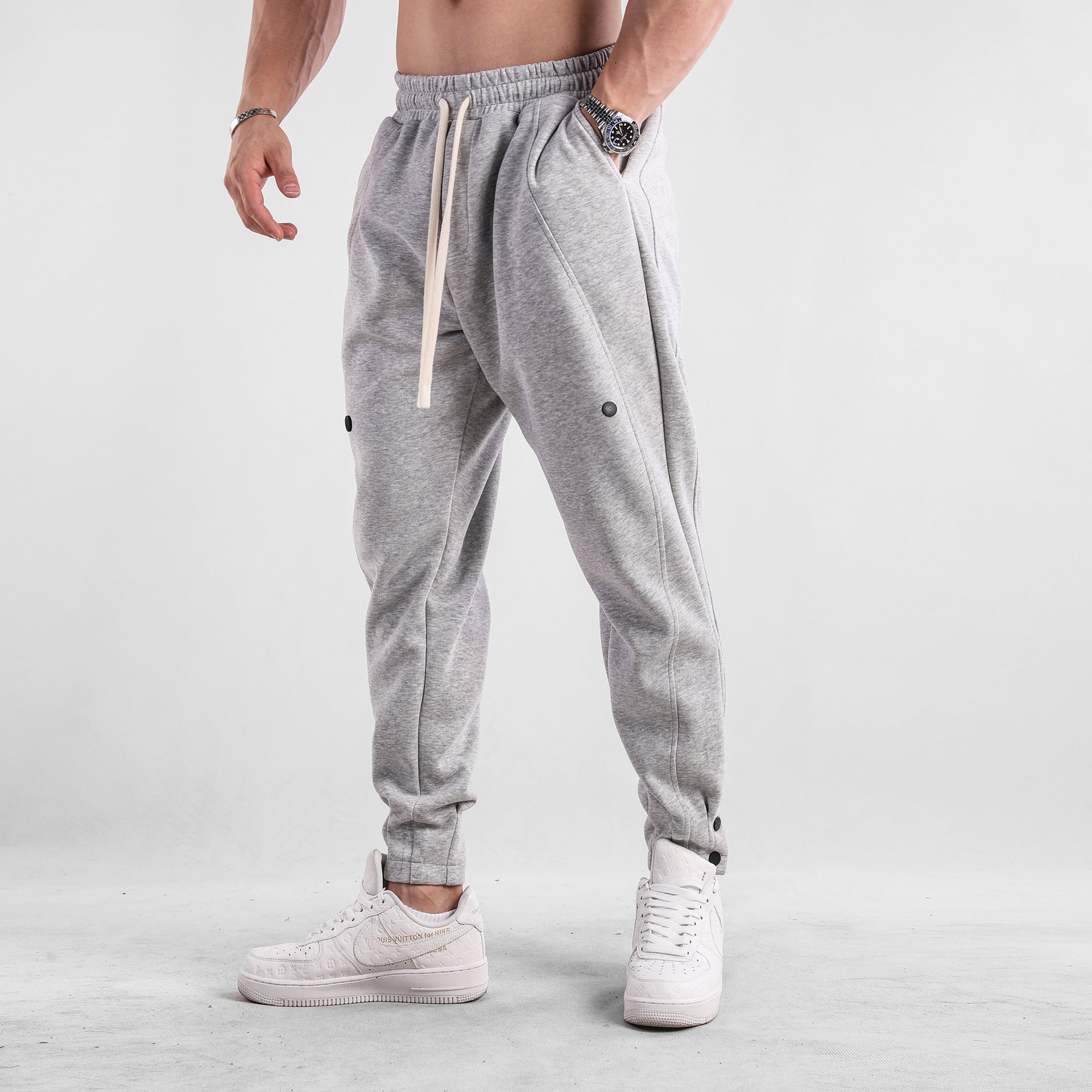 Leisure Sports Loose Trousers Light Gray