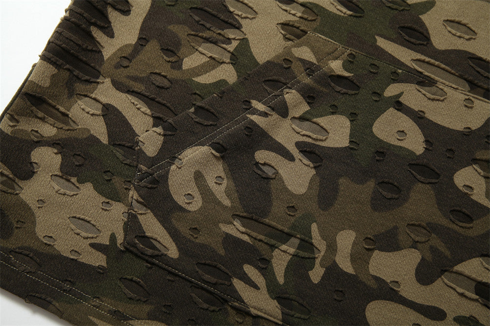 Camouflage Sweater Loose Casual Camouflage Top