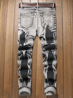 Slim Fit All-match Gray Jeans