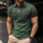 Zipper Polo Shirt Short Sleeve DLLDXPL0084