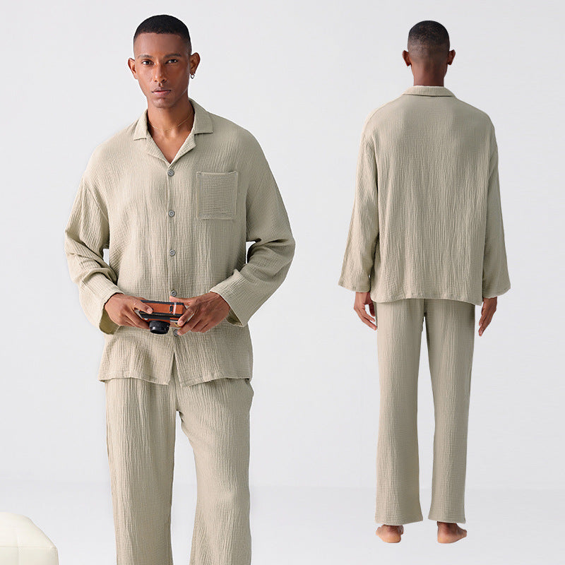 Woven Gauze Pajamas Thin Homewear Suit