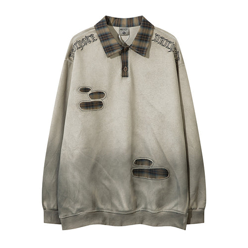 American Plaid Lapel Sweater