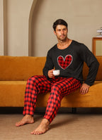 Ice Silk Long Sleeve Long Pants Pajama Set