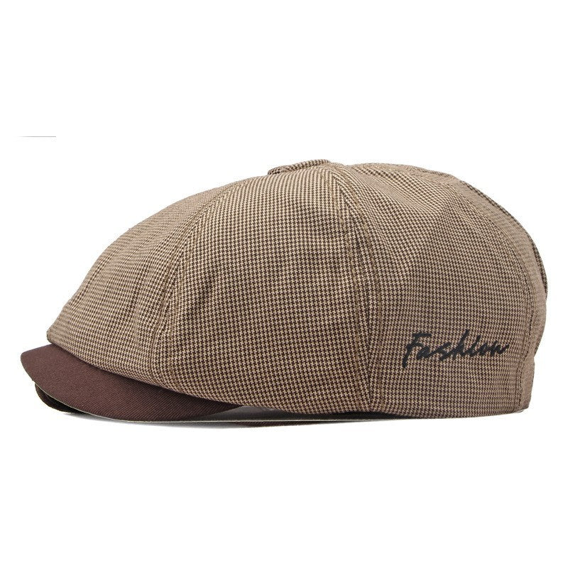 Spring And Summer Thin Breathable Octagonal Cap Male Khaki 56to60cm