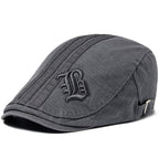 Men's Letter Beret Breathable Sun Hat