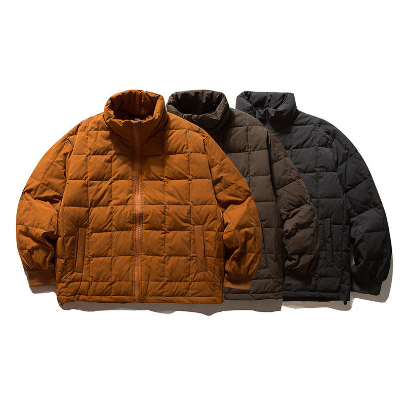 Stand Collar Solid Color Down Jacket