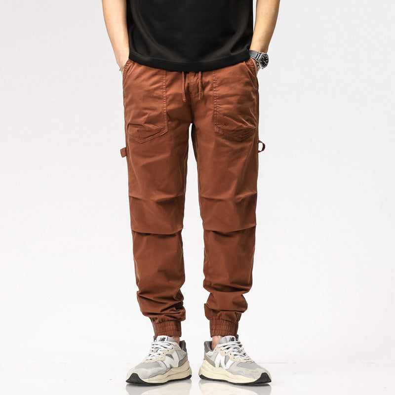 Loose Casual Trousers Light Yellowish Brown