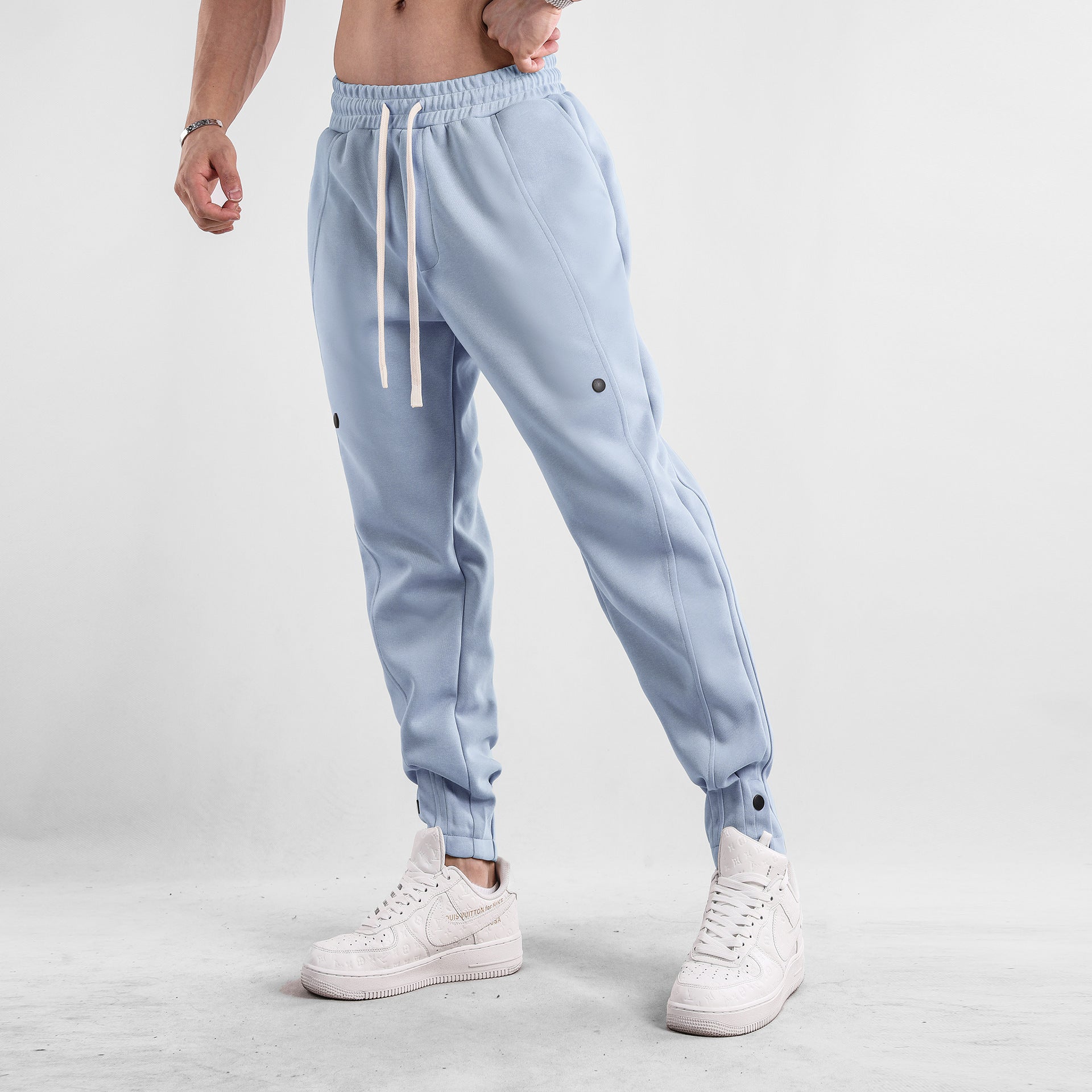 Leisure Sports Loose Trousers Light Blue