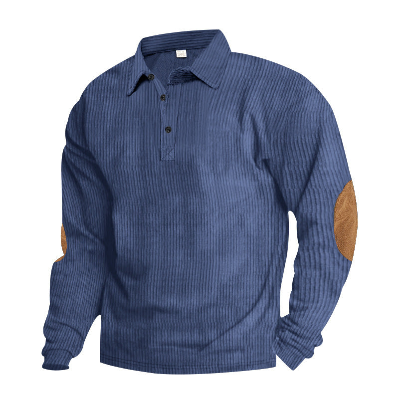 T-shirt Long Sleeve Corduroy Navy Blue