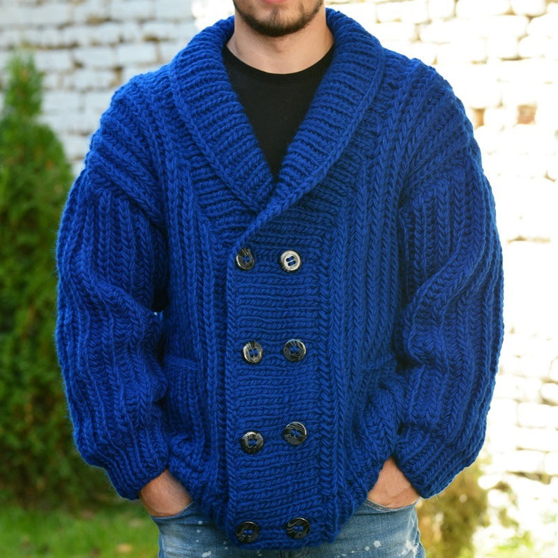 Thickened Double Breasted Sweater