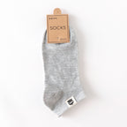 Retro Solid Color Low Waist Shallow Mouth Socks