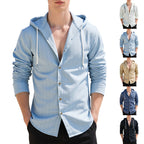 Slim-fit Hood Cardigan Shirt