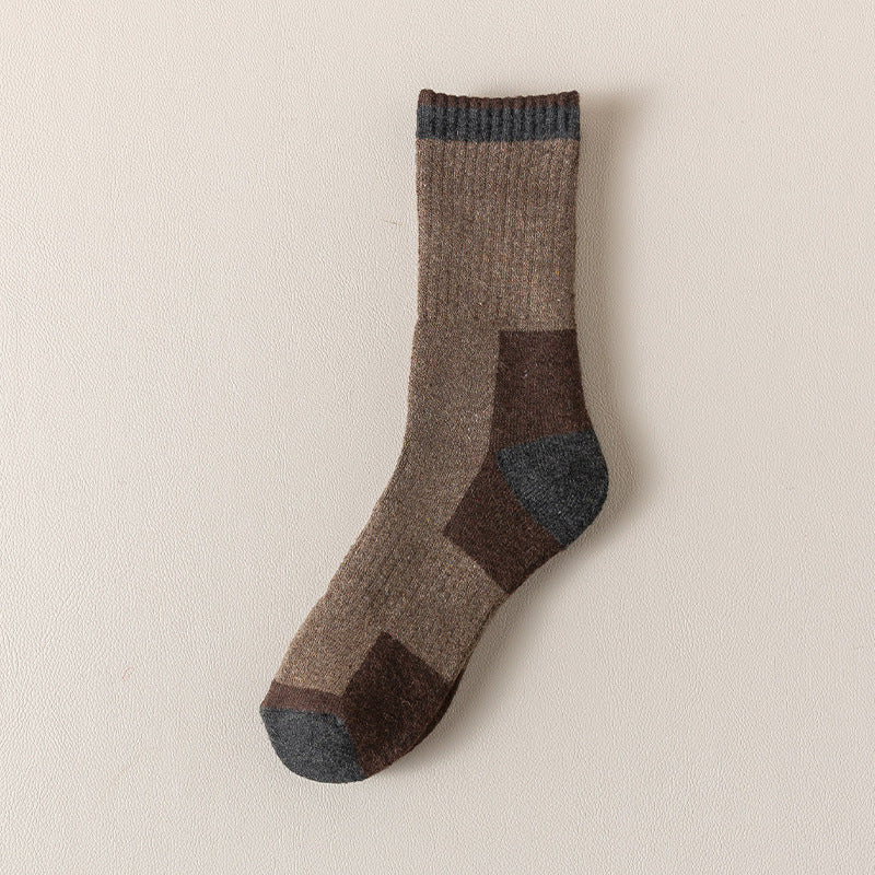 Men Fleece Lined Padded Warm Keeping Terry-loop Hosiery Wool Socks