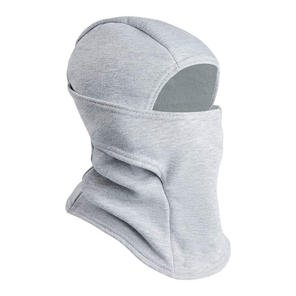 Autumn And Winter Outdoor Riding Warm Face Mask Multi-functional Fleece Windproof Cold-proof Light Gray Free Size