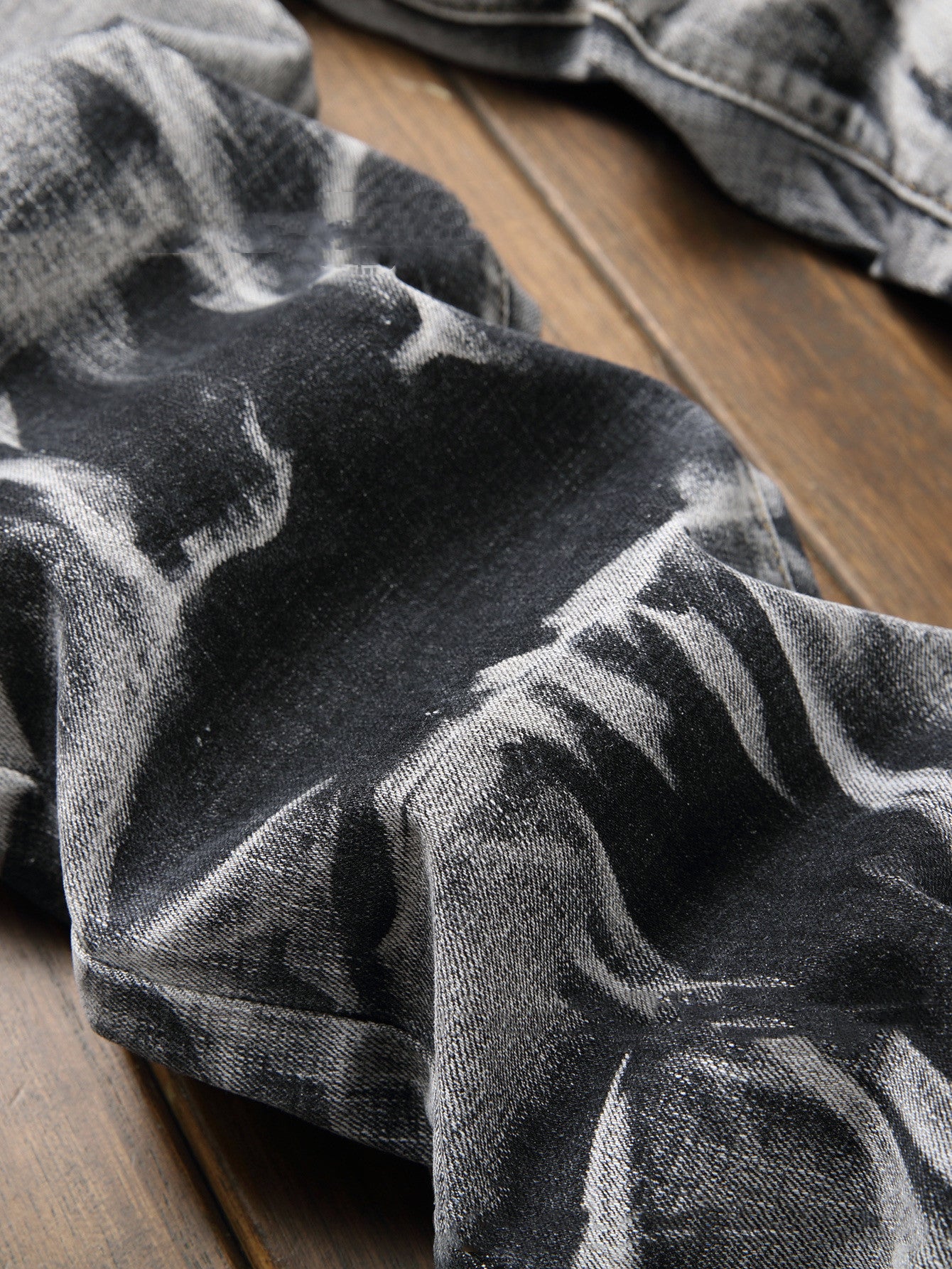 Slim Fit All-match Gray Jeans