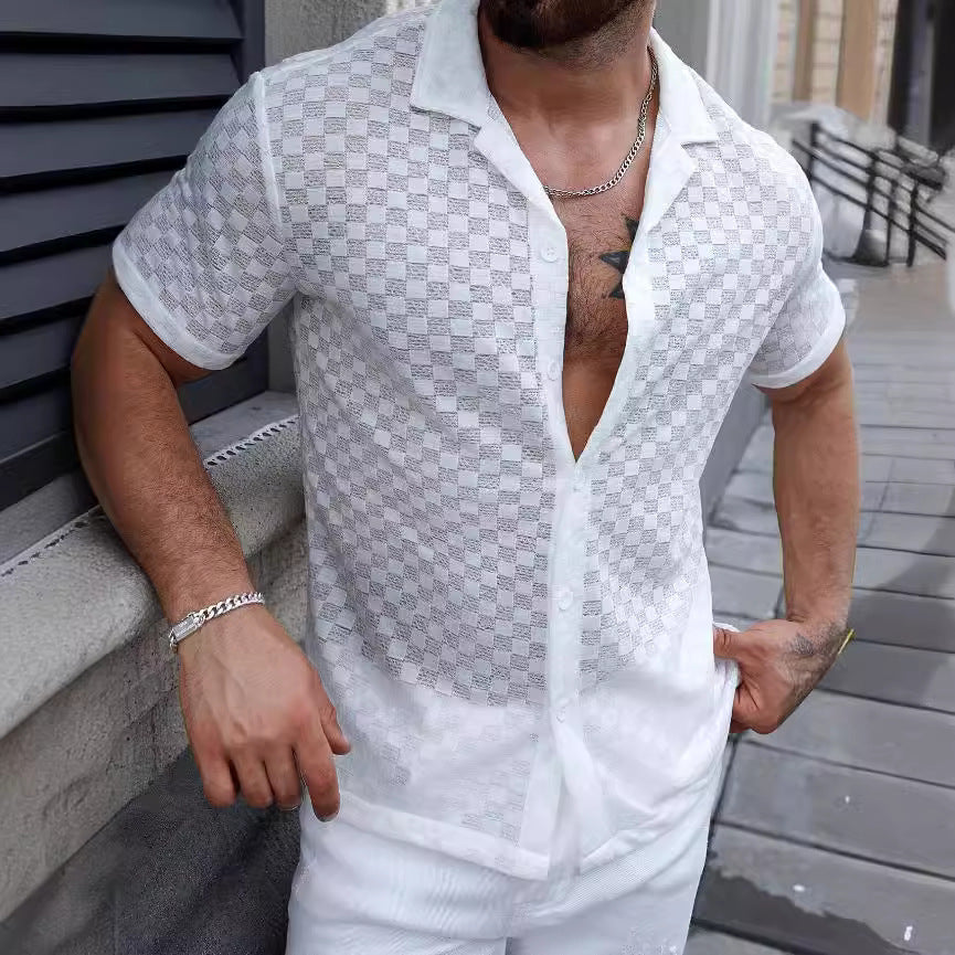 Lace Hollow Comfort Casual Shirt