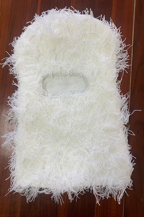 Balaclava Men And Women Funny Acrylic Knitted White Free Size