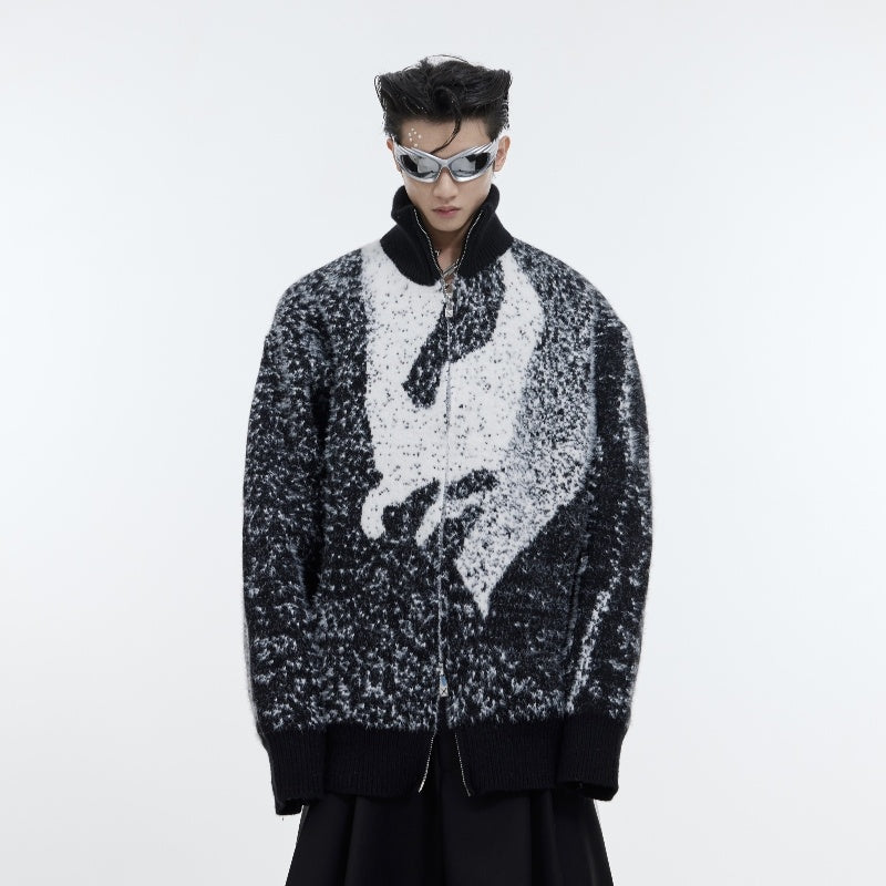 Sweater Loose And Idle Plush Coat Black