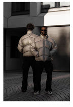 Metal Label Profile Bread Solid Color Stand Collar Velvet Cotton-padded Coat