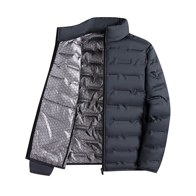 Graphene Material Warm Leisure White Duck Down Jacket Deep Blue