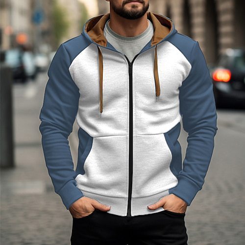 Simple Trendy Casual Loose-fitting Hoodie Zipper Jacket G93P005
